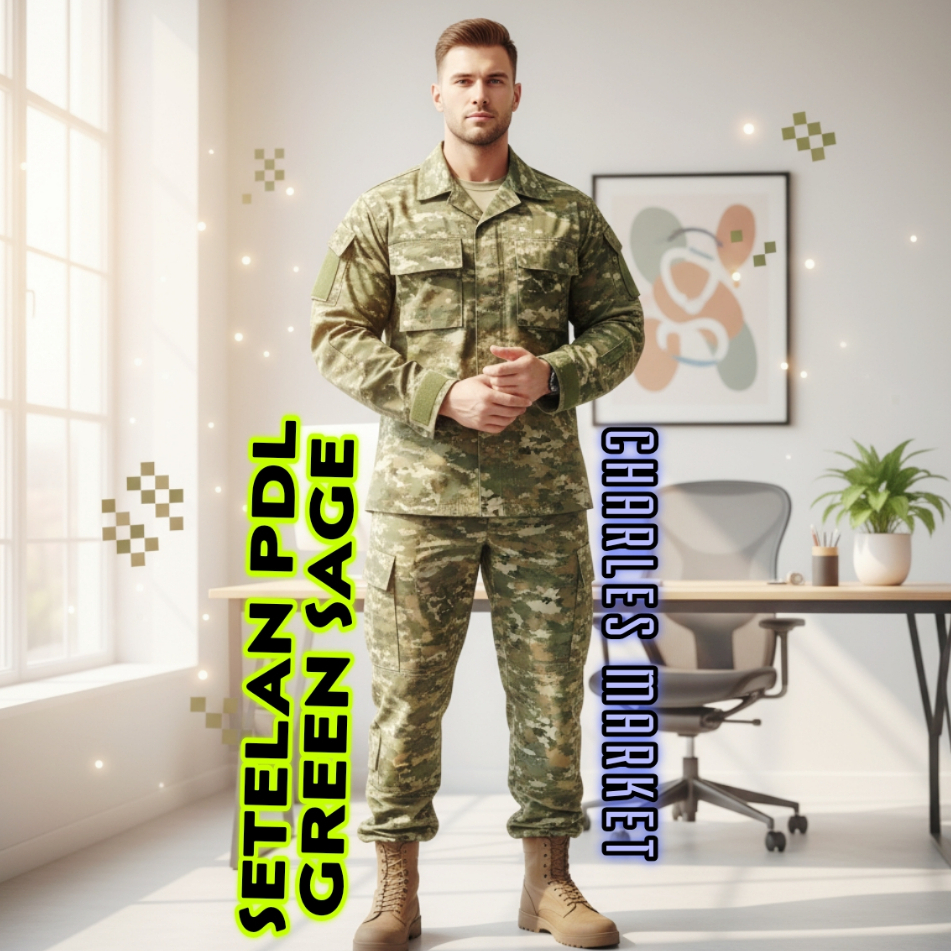 SETELAN PDL GREEN SAGE - SERAGAM PDL GREN SAGE  - SETELAN PRIA WANITA