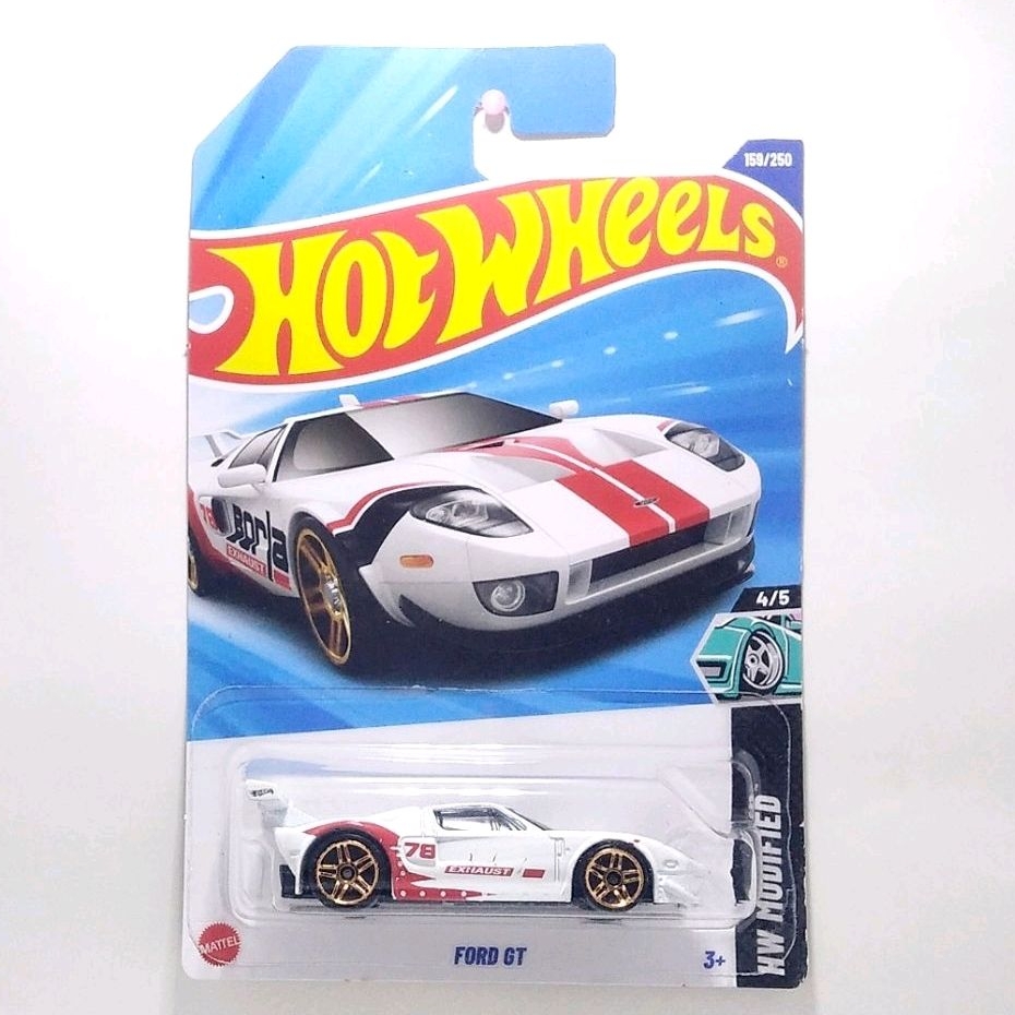 Hot Wheels Error diecast Hotwheels Ford GT Putih Borla (Error Tampo)
