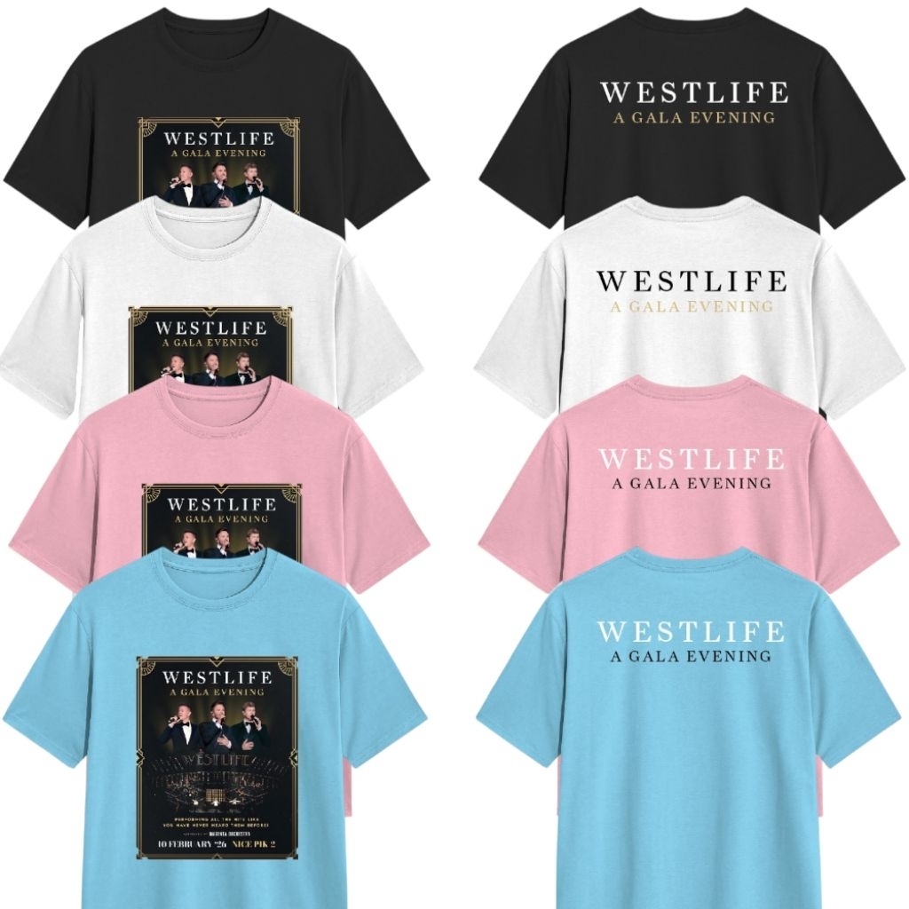 Kaos Westlife tour 2026 - Kaos westlife konser di Indonesia - kaos westlife A Gala Evening