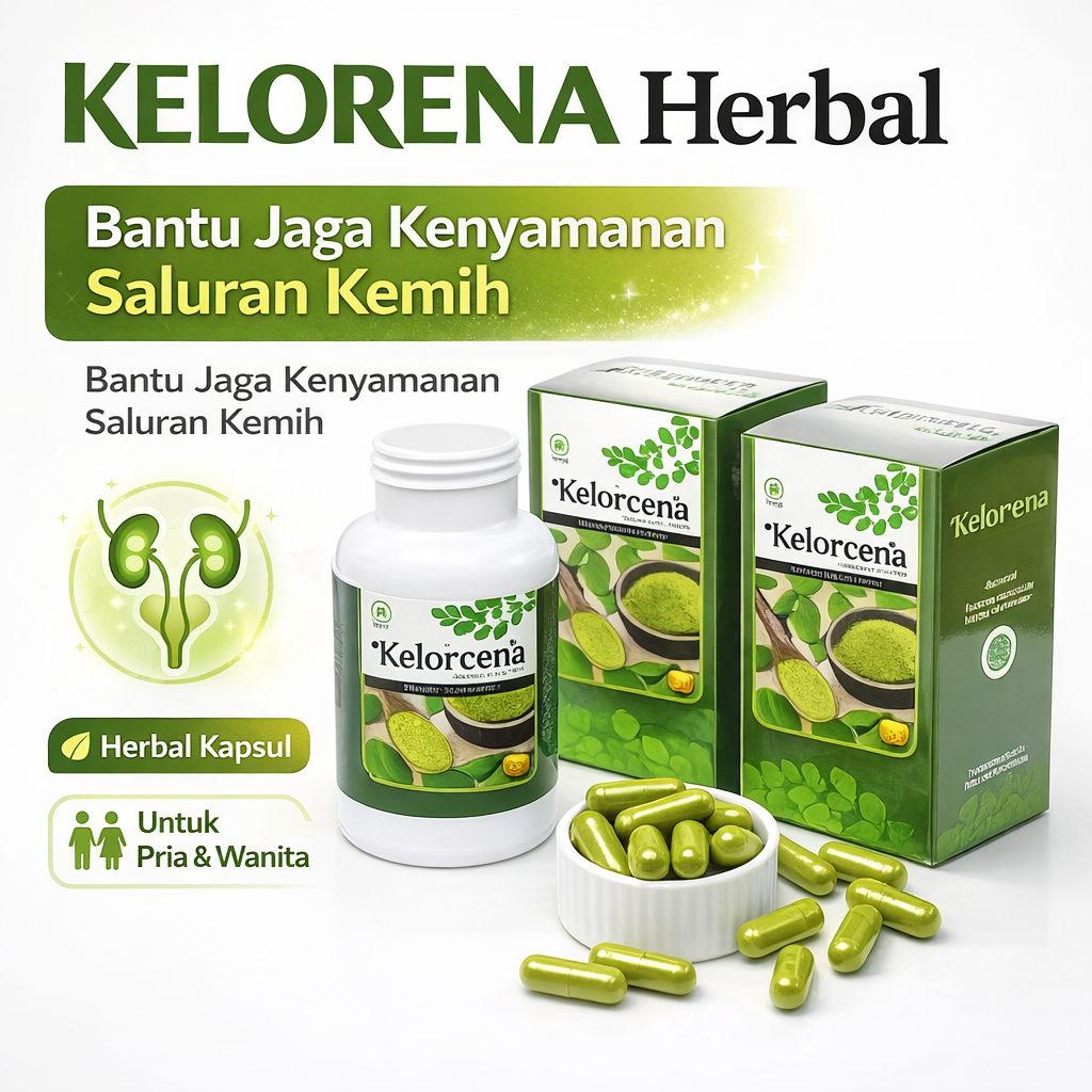 KELORENA Herbal Bantu Jaga Kenyamanan Saluran Kemih – Kapsul Herbal 50kapsul