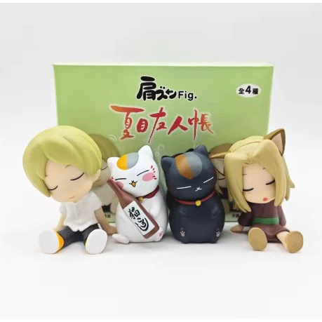 Gachapon Natsume Yuujin Chou Shoulder Shoulder Zun Fig Natsume Nyanko Black Nyanko Kogitsune by Taka
