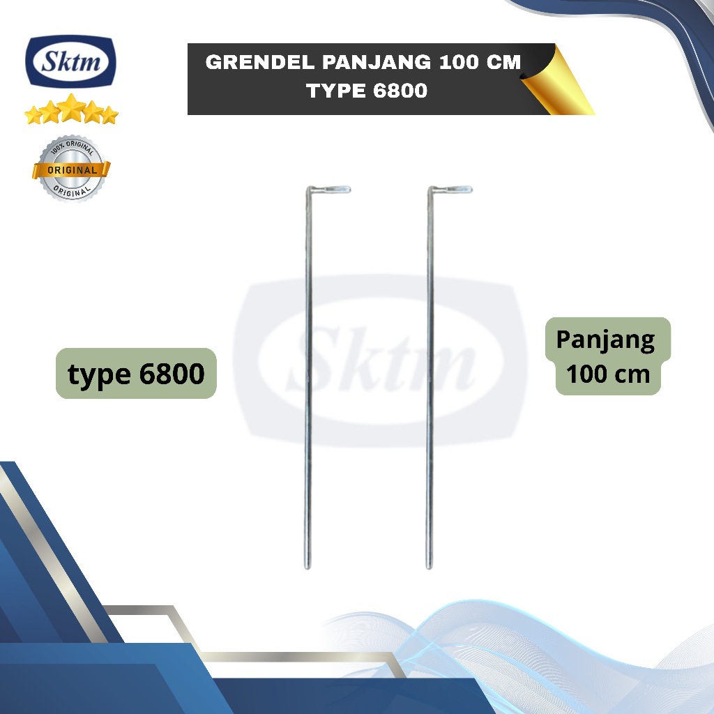 Grendel Panjang 100 cm 6800 Komponen Pintu Garasi Sliding Tikung Lipat
