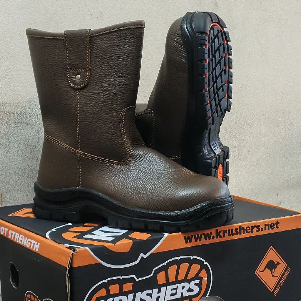 Sepatu Safety Krushers Texas Brown Original / Safety Shoes Krushers