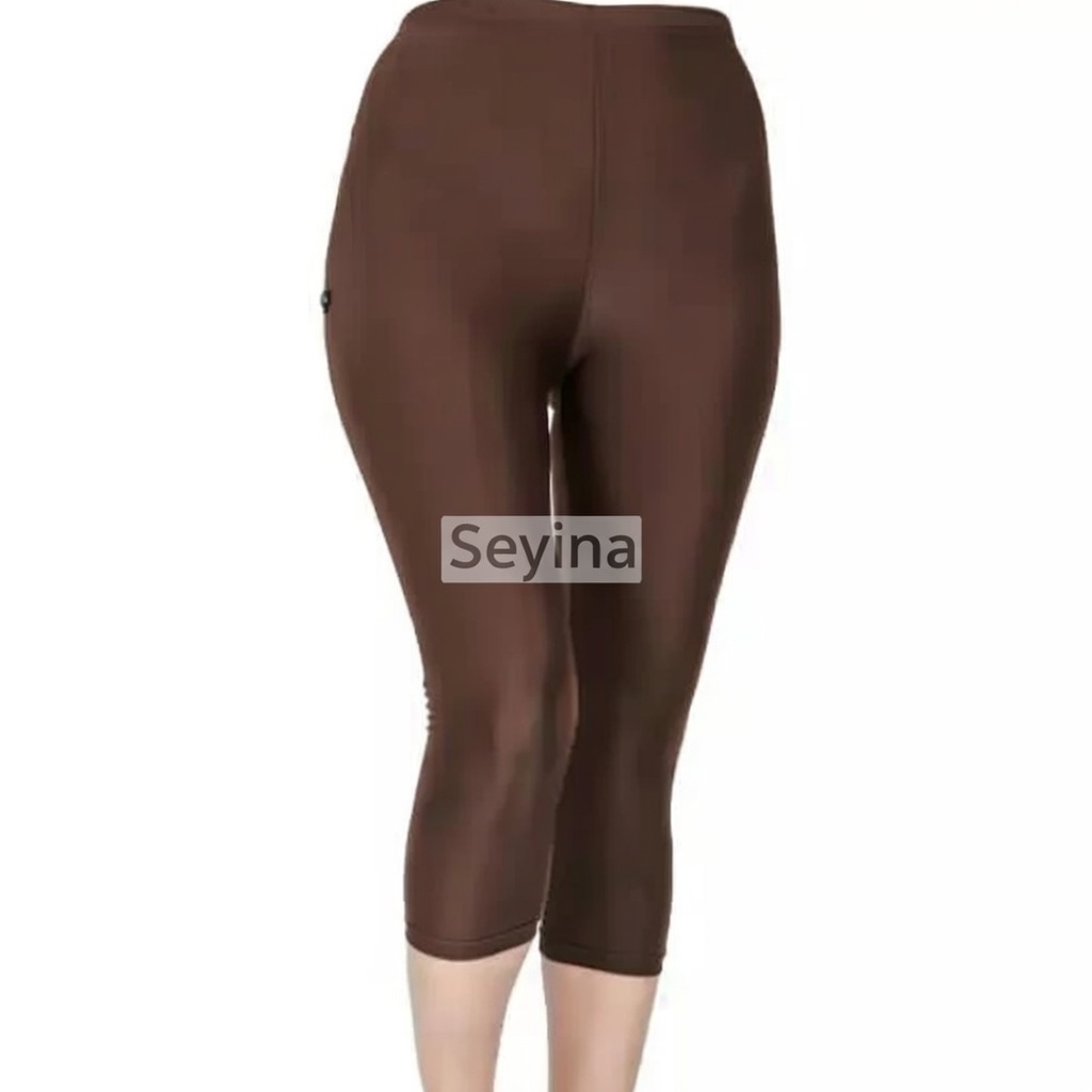Seyina - Sportswear Legging Mengkilat Sebetis / Legging Lycra Sebetis / Legging 3/4 Lycra