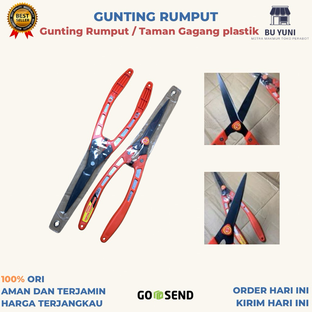 GUNTING RUMPUT GAGANG KAYU / GUNTING RUMPUT GAGANG PELASTIK