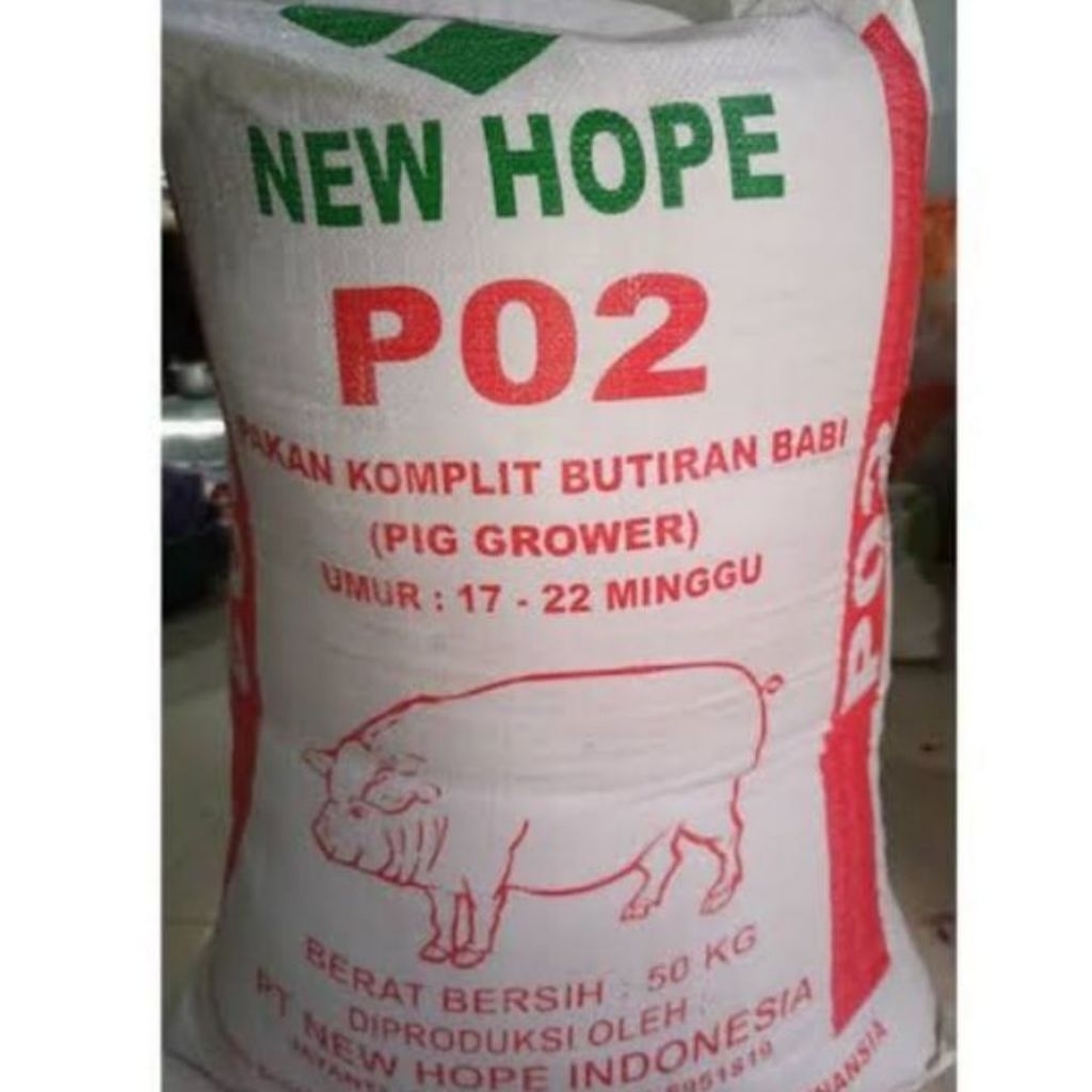 Pakan Pur babi NEW HOPE PO2 1 Kg - 800 Gram