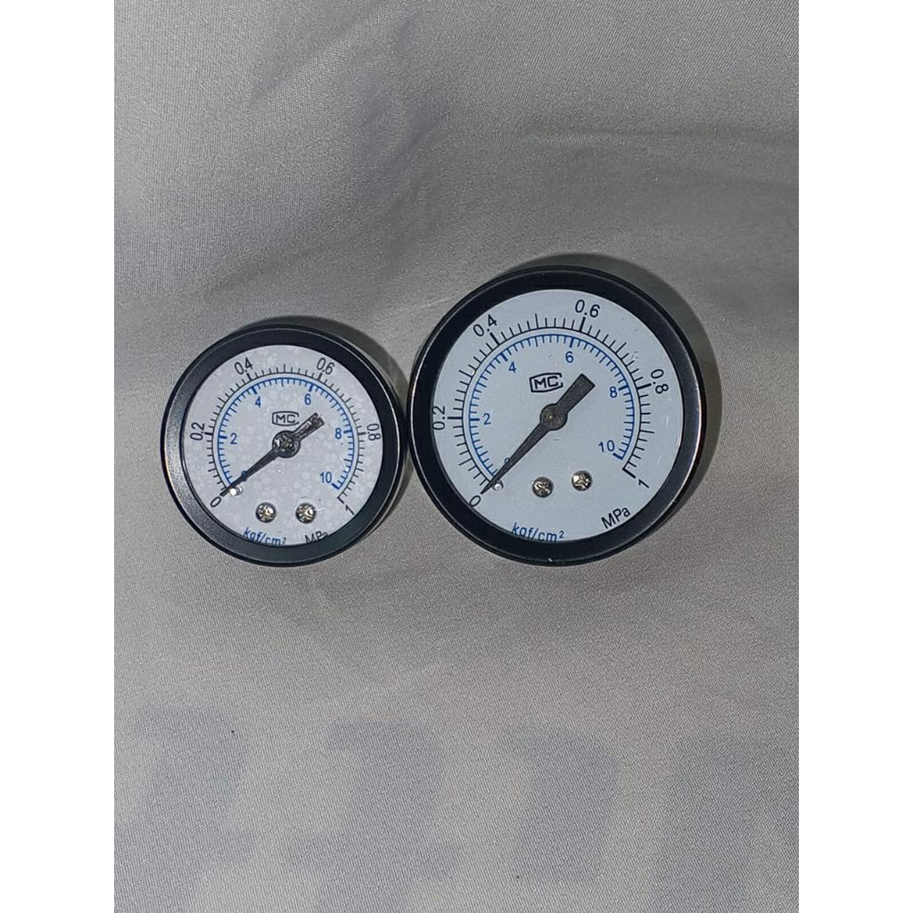 Pressure Gauge Drat Tengah / Payung  / Manometer Pressure Gauge Regulator 0-1 MPA 10 Bar Drat 1/8, 1