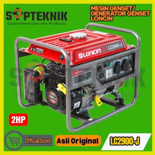 MESIN GENSET/GENERATOR GENSET LC2900-J 2000WATT LONCIN