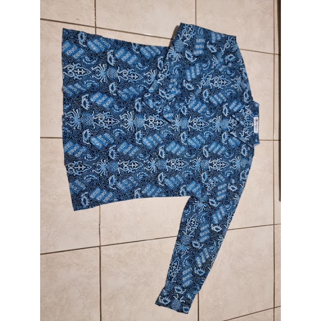 prelove batik keris kemeja pria lengan panjang