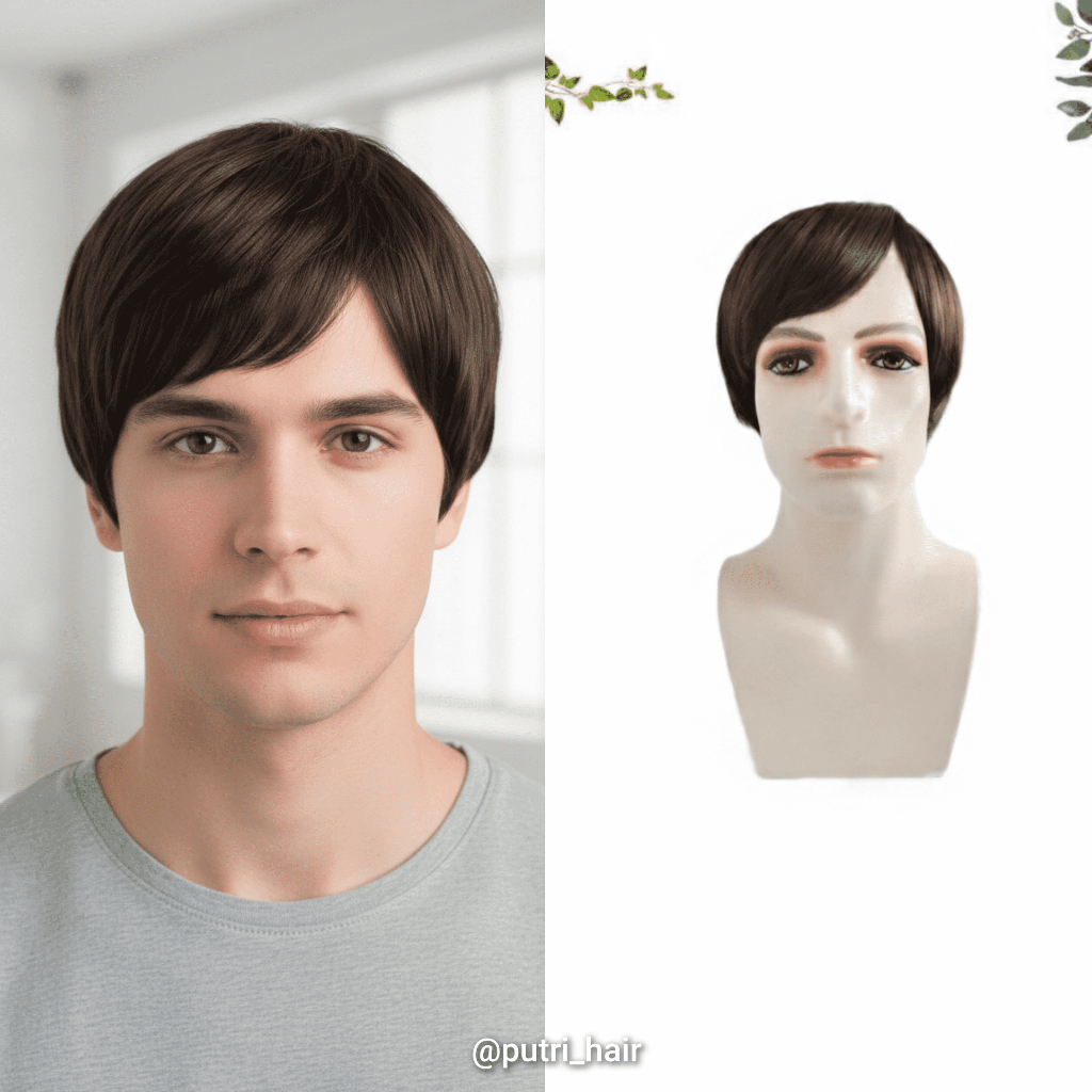 Wig Pendek Pria/Wig Pria/Wig Pria 01/Wig Pria Modern