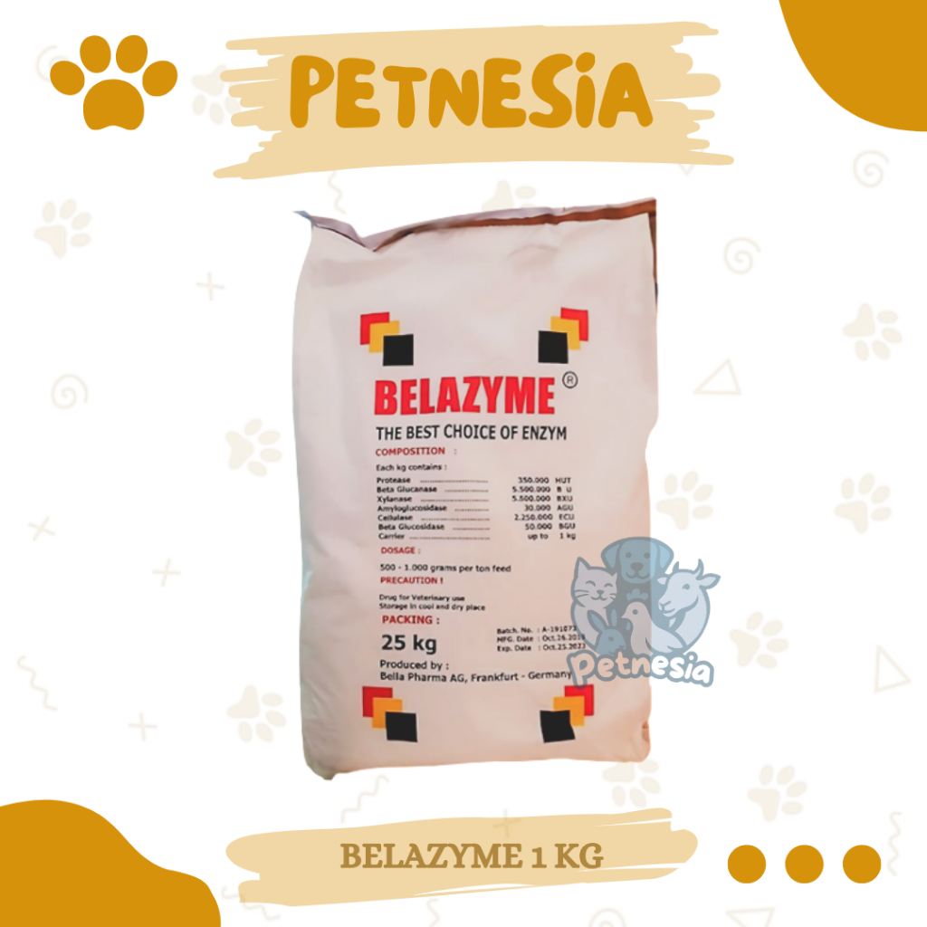 BELAZYME 1 KG - Suplemen enzim ternak - Enzim Unggas - Enzim Ayam - Enzim Bebek - seperti NATUZYME