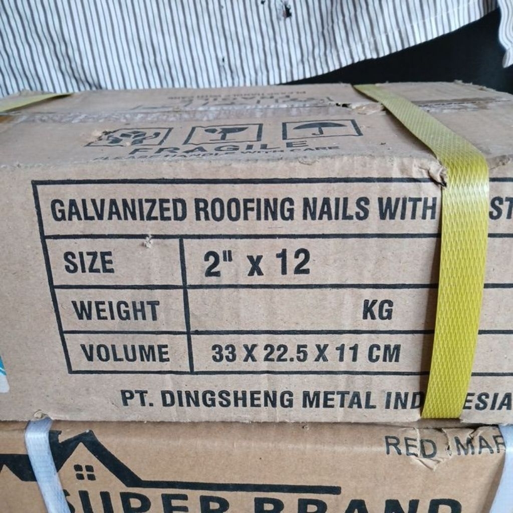 PAKU ATAP SENG PUTIH / PAKU PAYUNG Paku Seng Payung 2 Inch Kemasan +/- 9Kg Per Dus TIDAK ECER