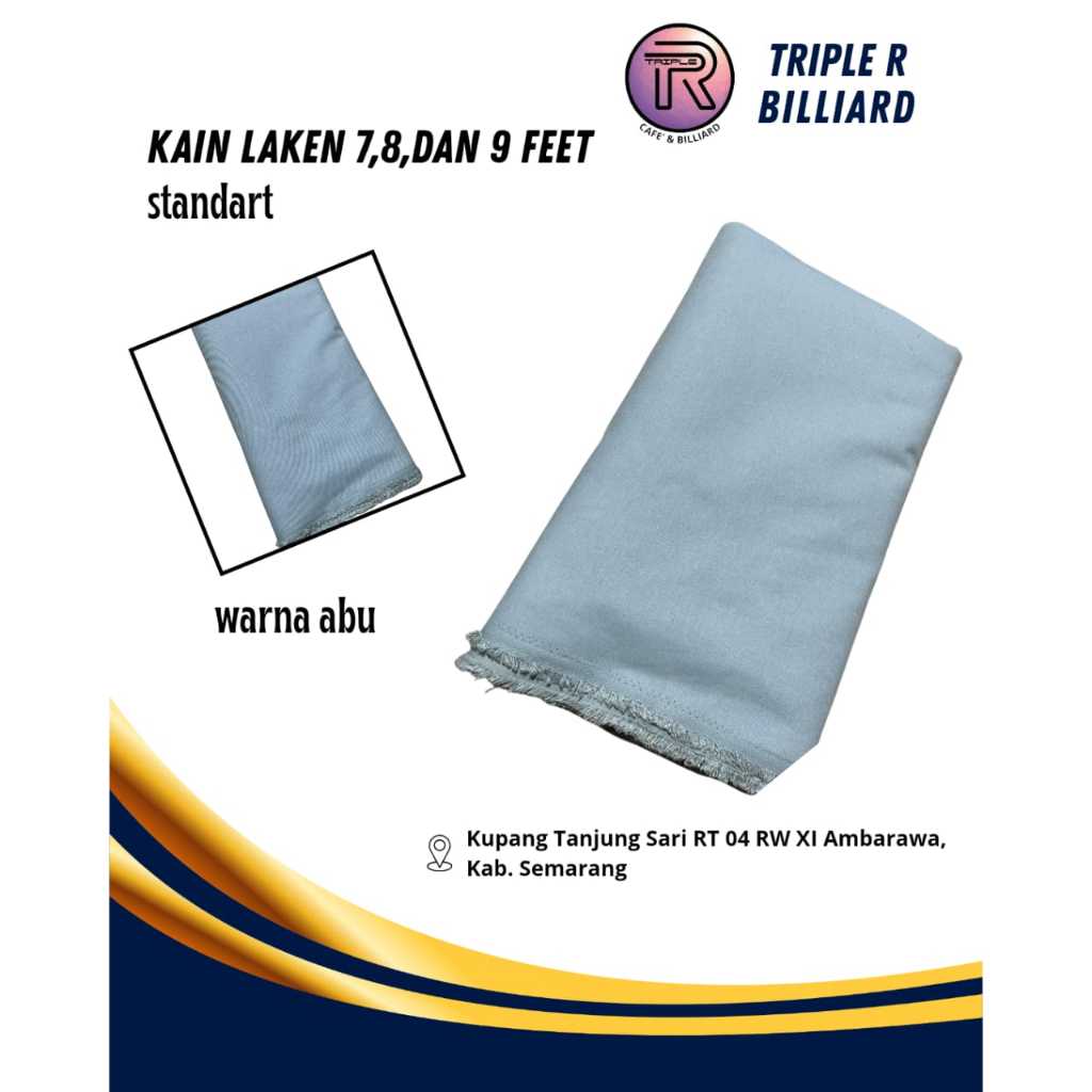 Laken Billiard Standart Grey - Karpet Billiard - Kain Billiard Grey