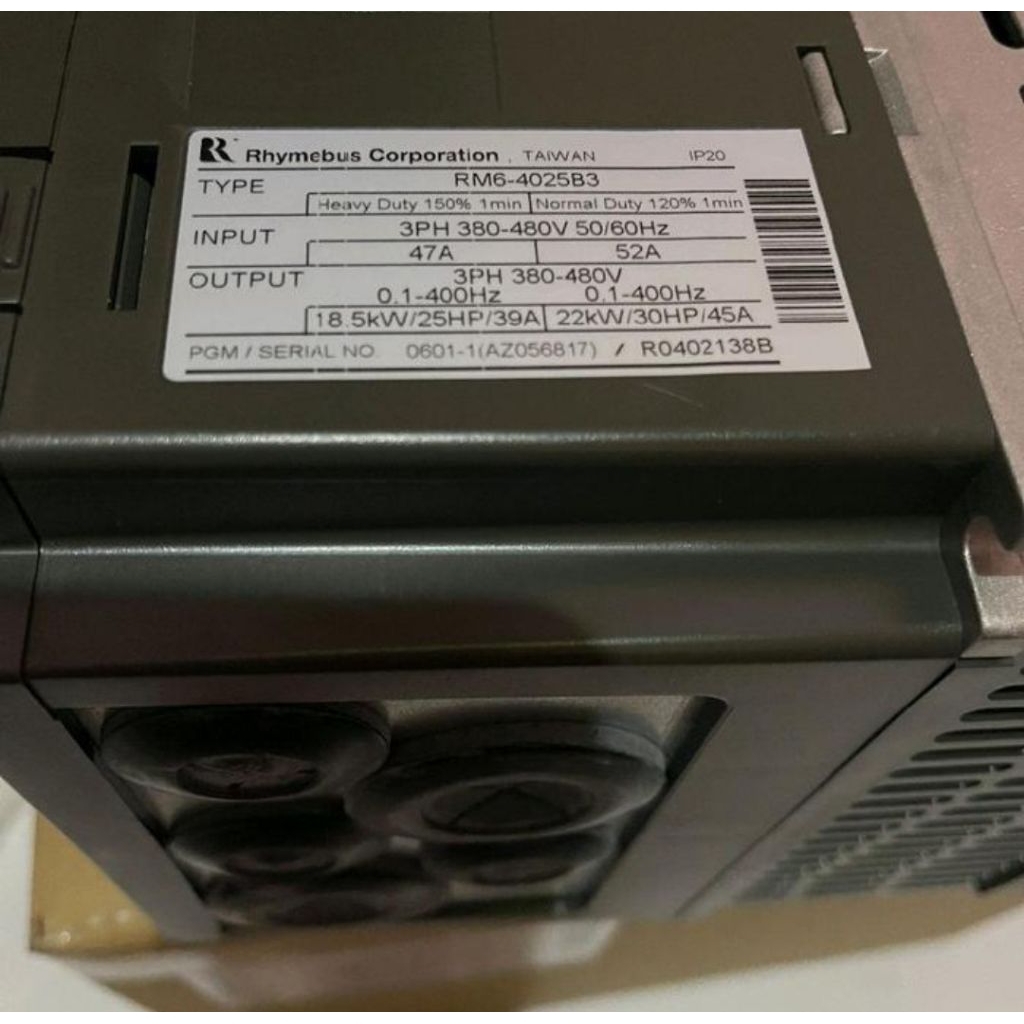 RHYMEBUS RM6-4025B3 INVERTER 3PH 380V-480V 18.5KW/25HP