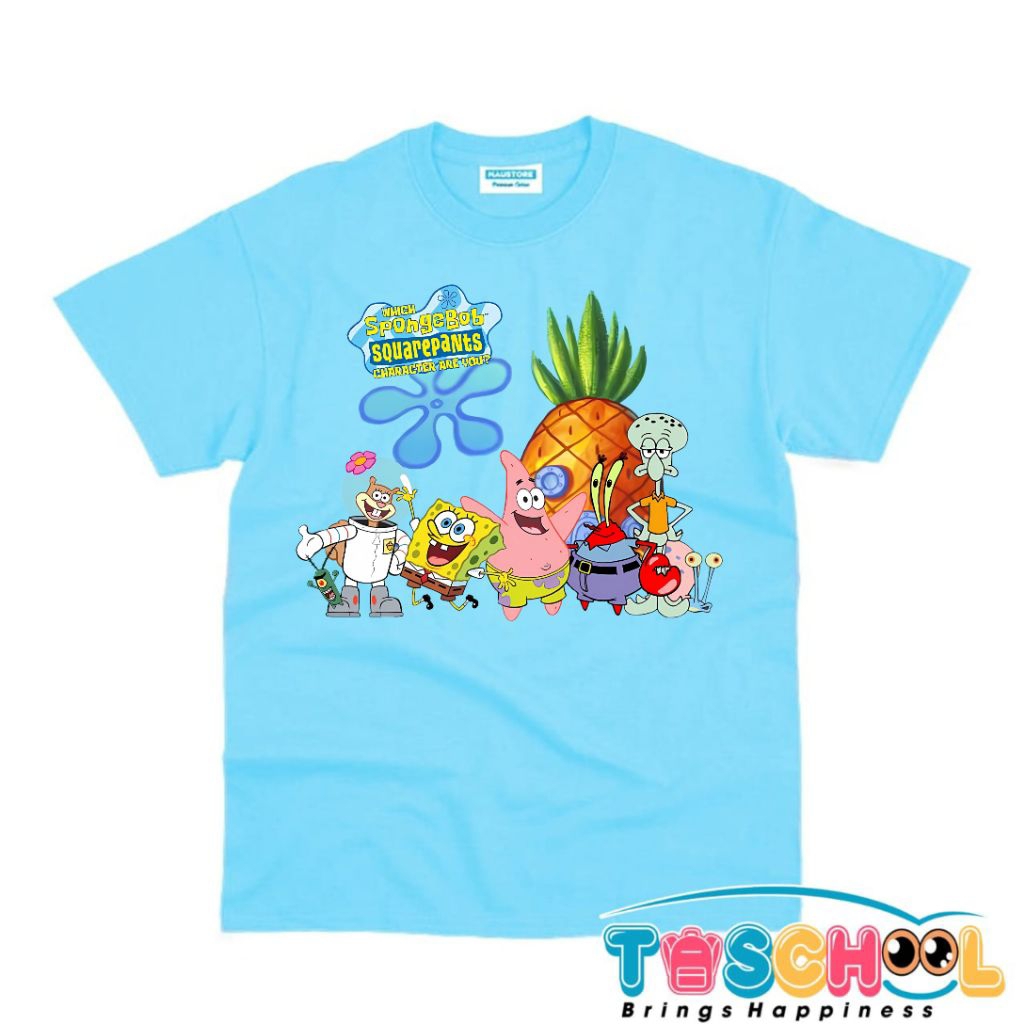 BAJU ANAK KAOS ANAK KARAKTER SPONGEBOB SQUAREPANTS
