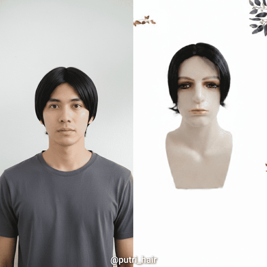 Wig Pria/ Wig Pria 05/Wig Pendek Pria/Wig Pria Modern/Wig Korea