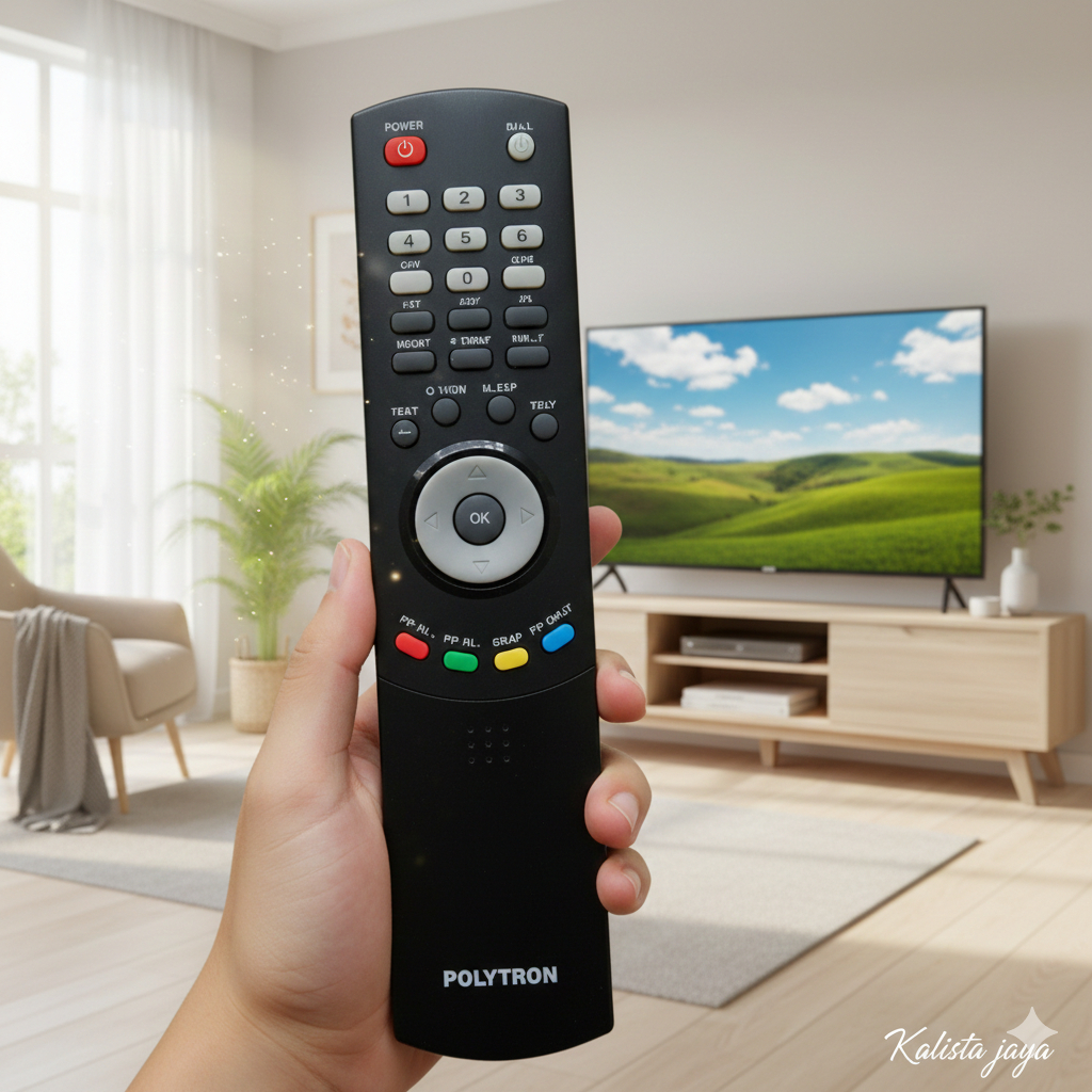 REMOTE TV POLYTRON 81F483 ORIGINAL ASLI