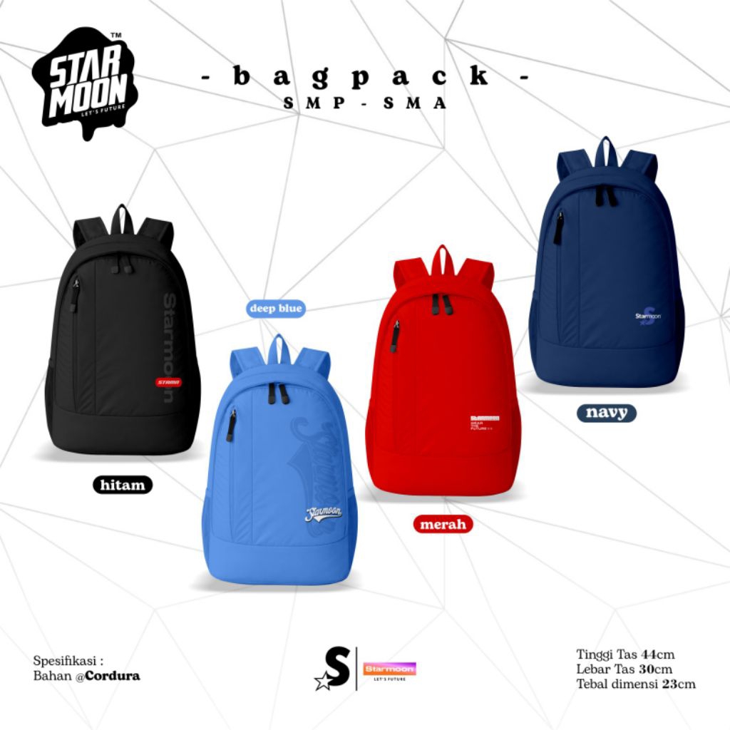 PO‼️tas ransel anak unisex BAGPACK SMP-SMA by starmoon