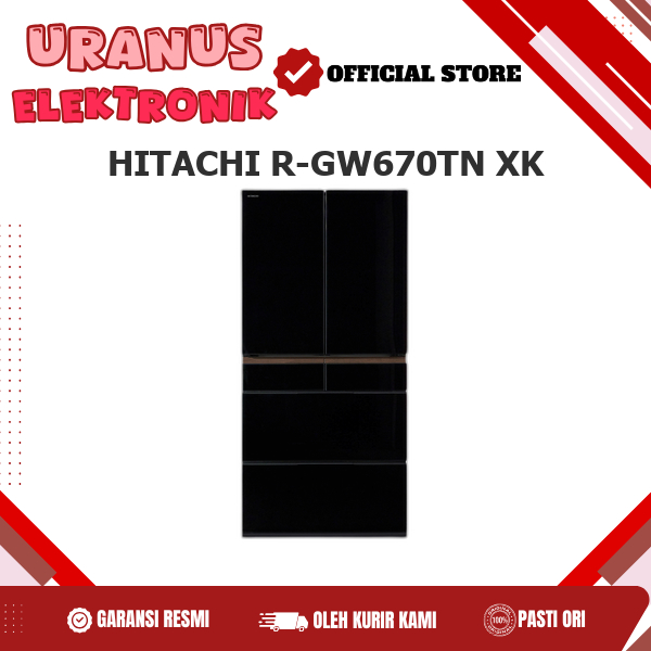 HITACHI R-GW670TN XK Kulkas 6 pintu Multi Door Japan Series 525L Triple Deodorisation Filter