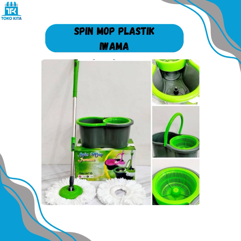 Set Alat Pel Lantai Spin Mop Pel Putar 360 Alat Pel Magic Ultra Pel Otomatis Pel Kantor Pel Rumah