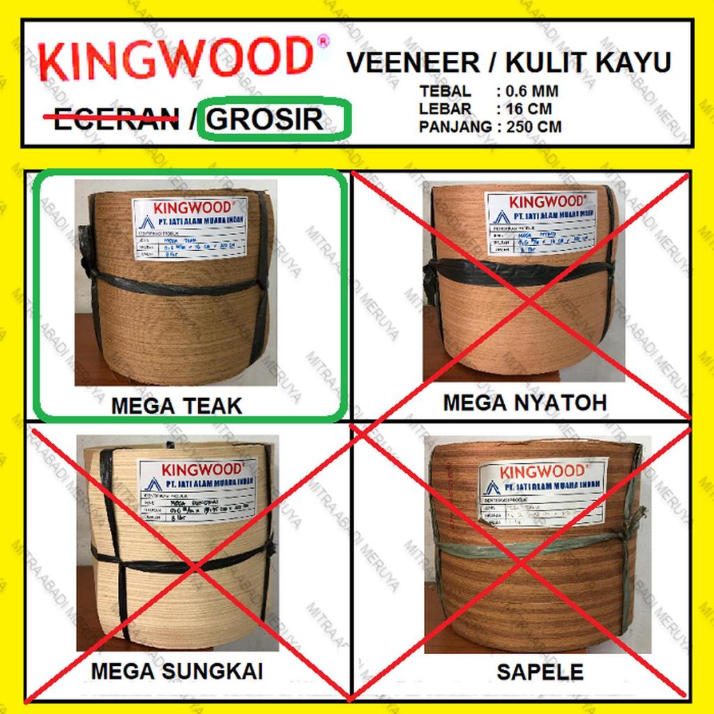 Veneer Mega Teak Kulit Kayu Premium GROSIR