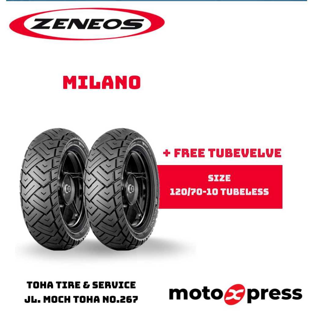 BAN MOTOR ZENEOS 120/70-10 MILANO TUBELESS