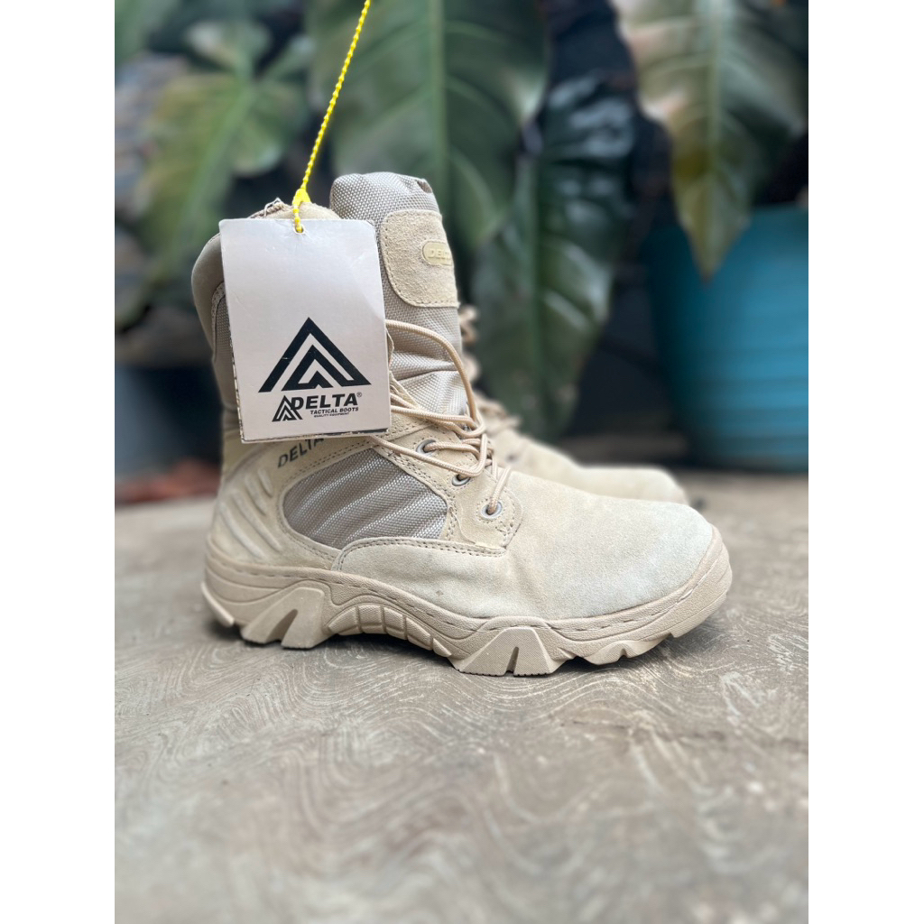 Sepatu pdl delta Tactical kulit suede asli anti air