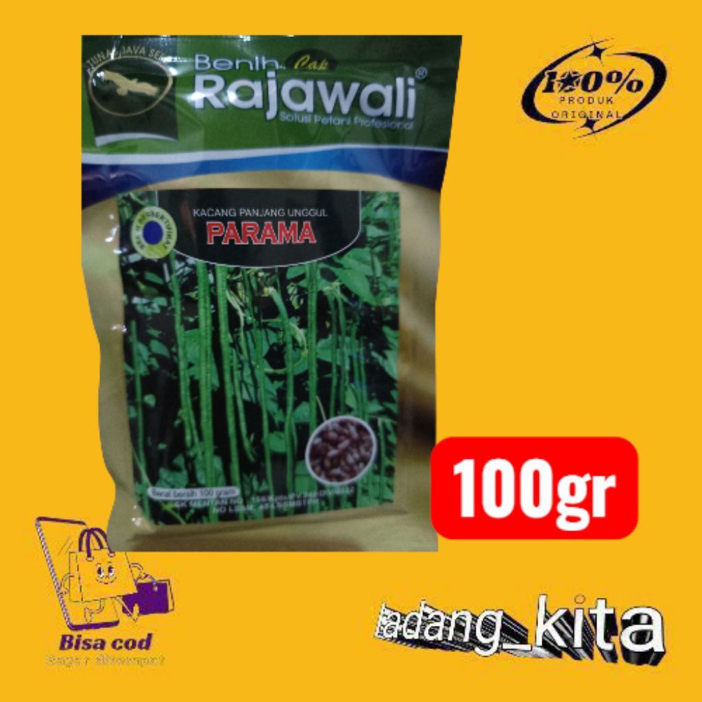 benih kacang panjang unggul PARAMA 100grm dari RAJAWALI