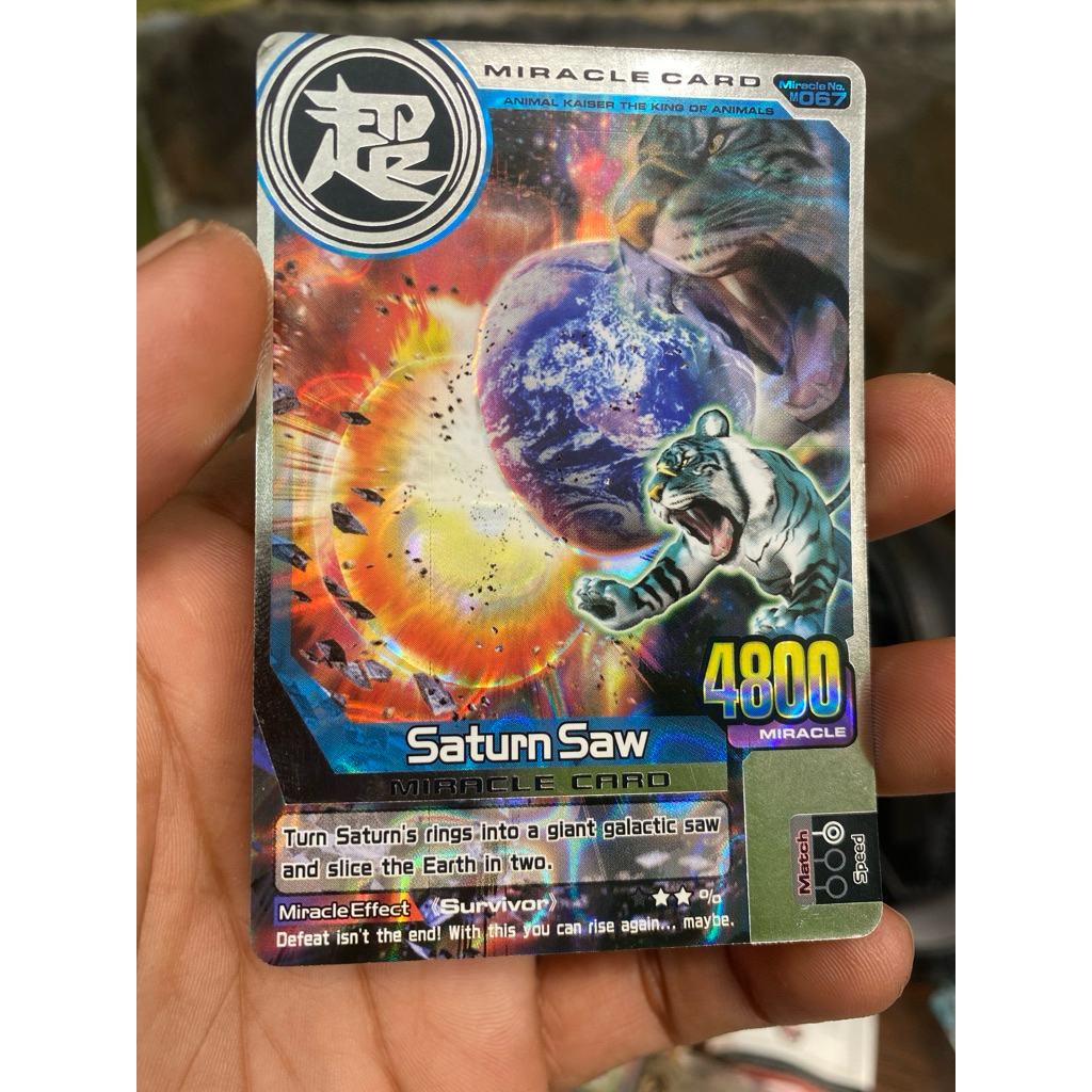 Kartu Animal Kaiser, SATURN SAW, Miracle Card 067, Ver.6, Ori Namco