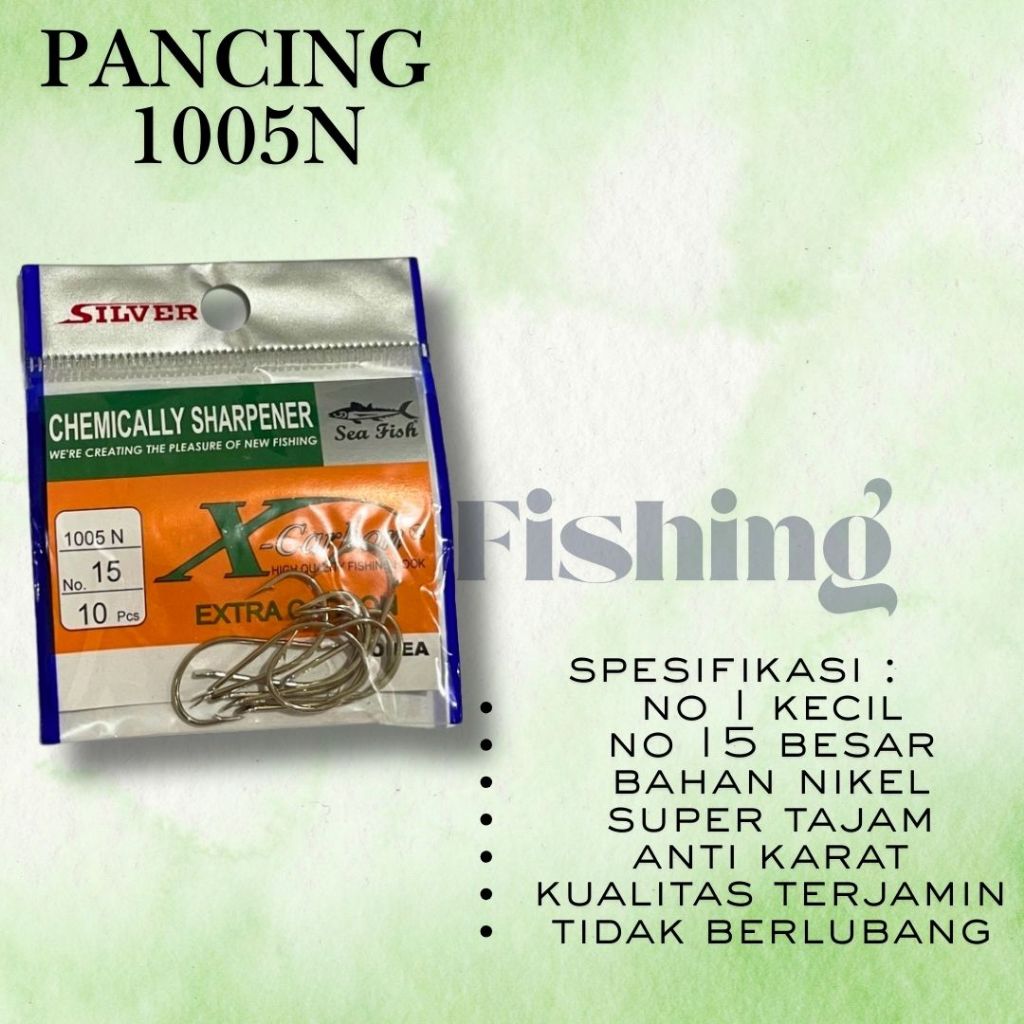 BESTT Mata Kail Pancing CARBON 1005 Nikel Tajam Anti Karat per BKS