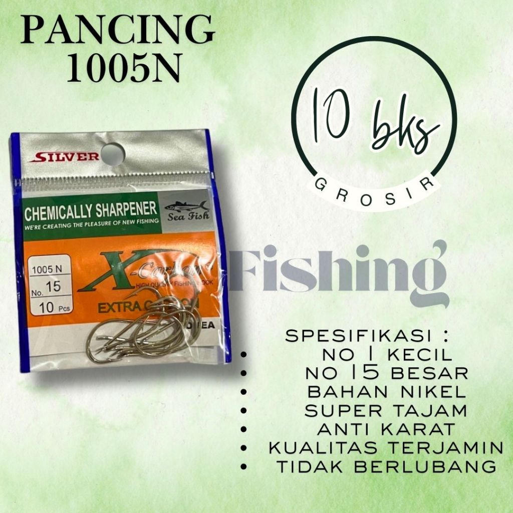 BESTT Mata Kail Pancing CARBON 1005 Nikel Anti Karat dan Tajam Min 10 BKS