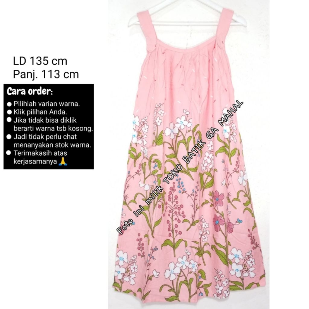 Daster yukensi jumbo batik halus tebal tidak terawang HAP 300@18@