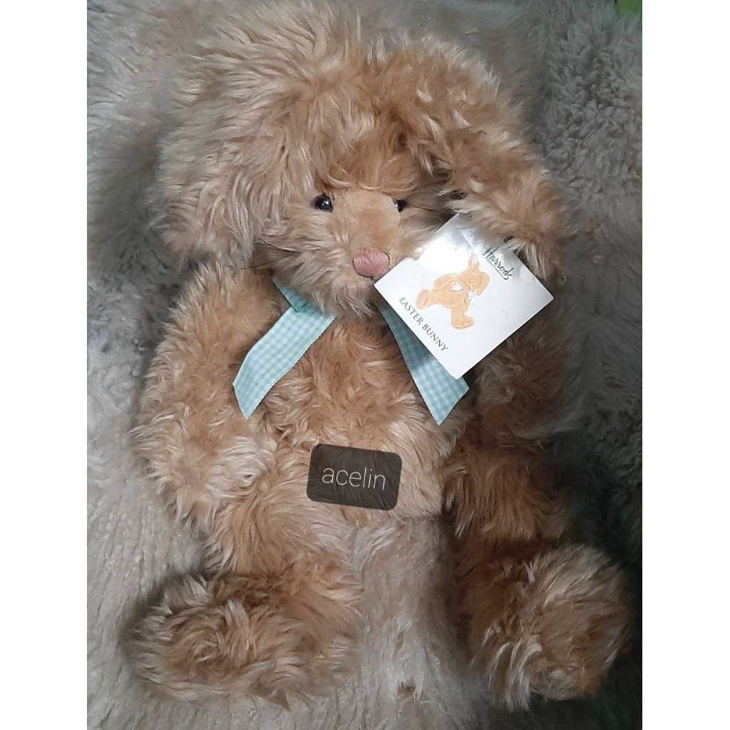 Vintage Harrods knightsbridge brown bunny rabbit easter cute original-Tinggi-+55cm