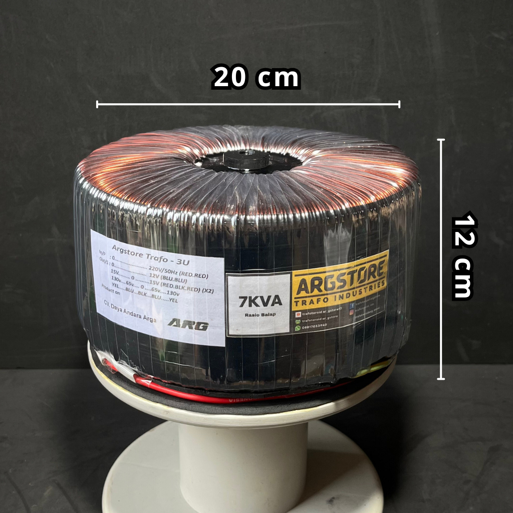 Trafo toroid donat 7 KVA Murni Spek Class H ARG