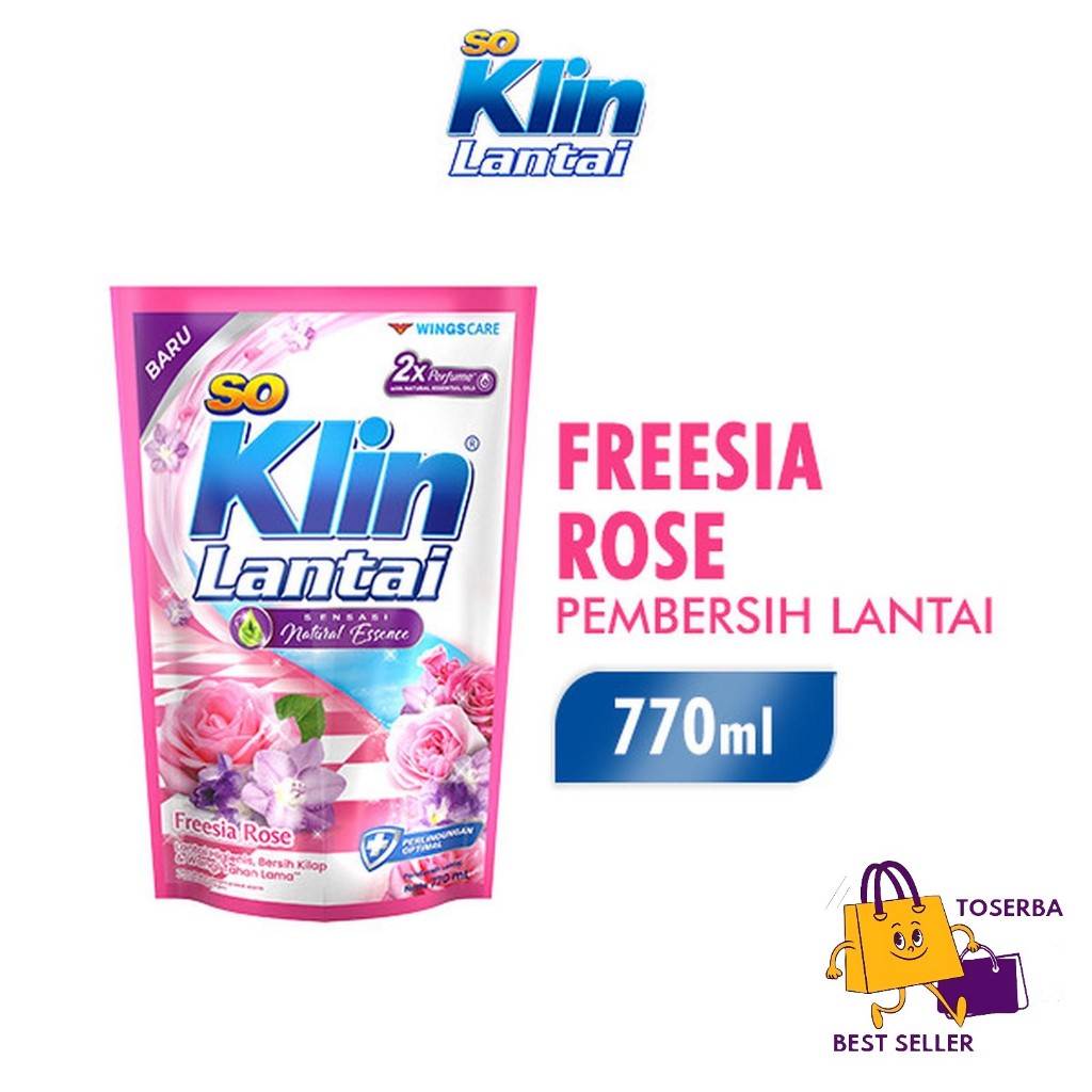 Soklin Pembersih Lantai Freesia Rose 770 ml - TOSERBA