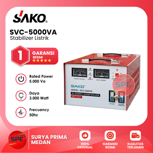 Stabilizer listrik Sako tipe SVC 5000 VA (Garansi Resmi Medan)