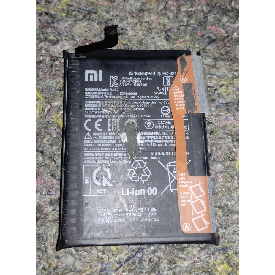 BATERAI POCO X3 BN57 ORIGINAL COPOTAN