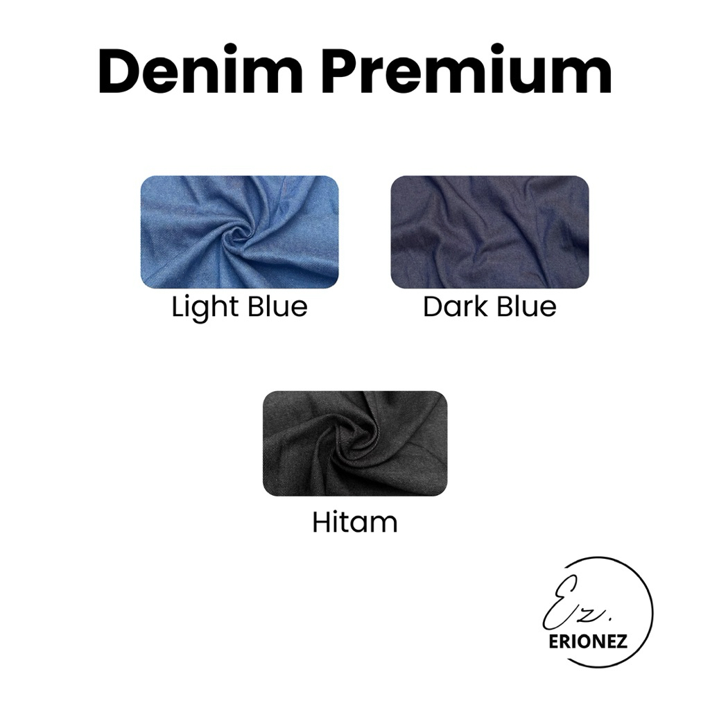 KAIN SOFT DENIM METERAN KAIN BAHAN JEANS LEMBUT HALUS DENIM PREMIUM