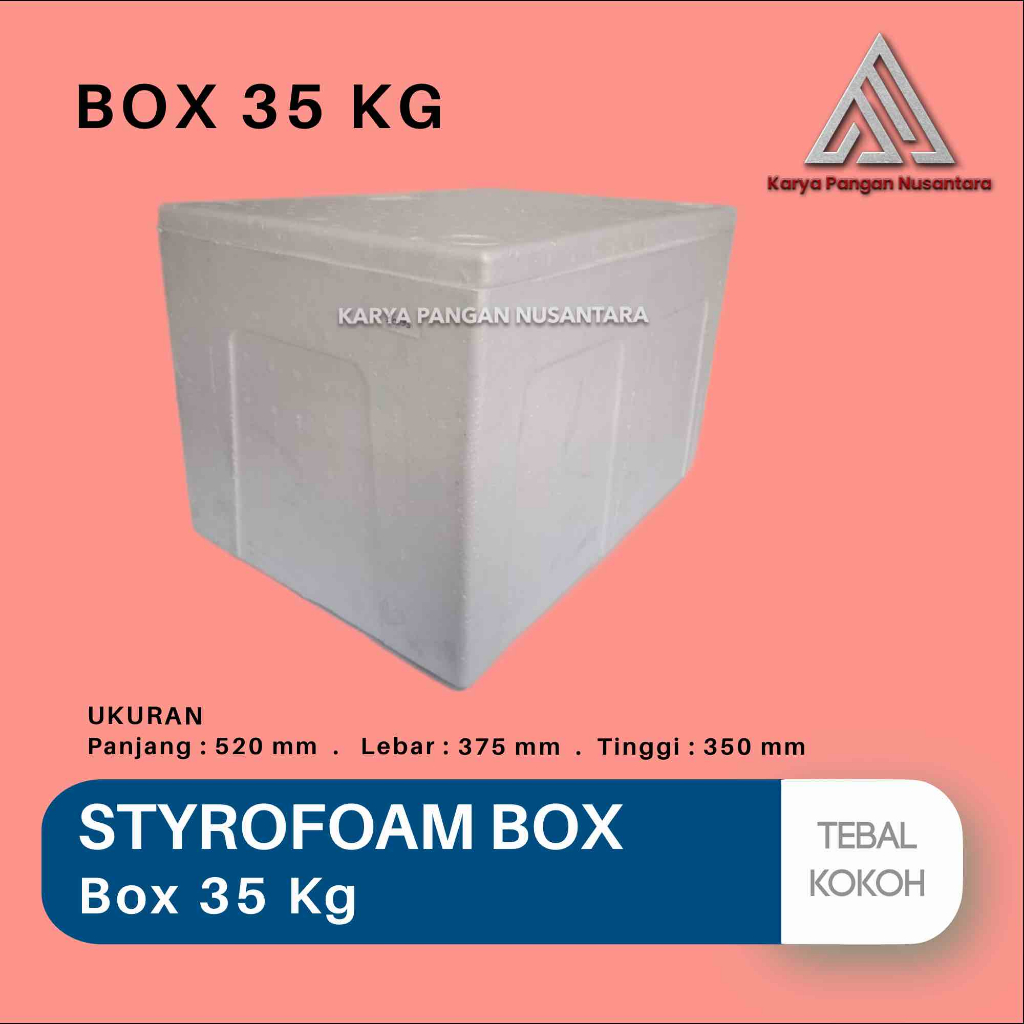 STYROFOAM BOX 35 KG BOX ES BOX GABUS BOX STYROFOAM BOX-35 52x37.5x35 CM