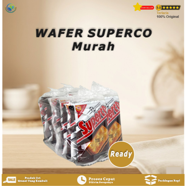 Superco Biskuit Khong Guan Wafer  Paket Cracker Coklat Renyah
