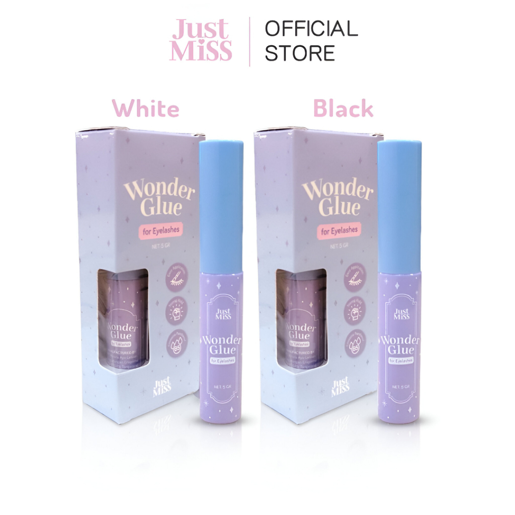 Just Miss Wonder Glue For Eyelashes - Lem Bulu Mata Tahan Lama, Kuat, Cepat Kering & Mudah Digunakan