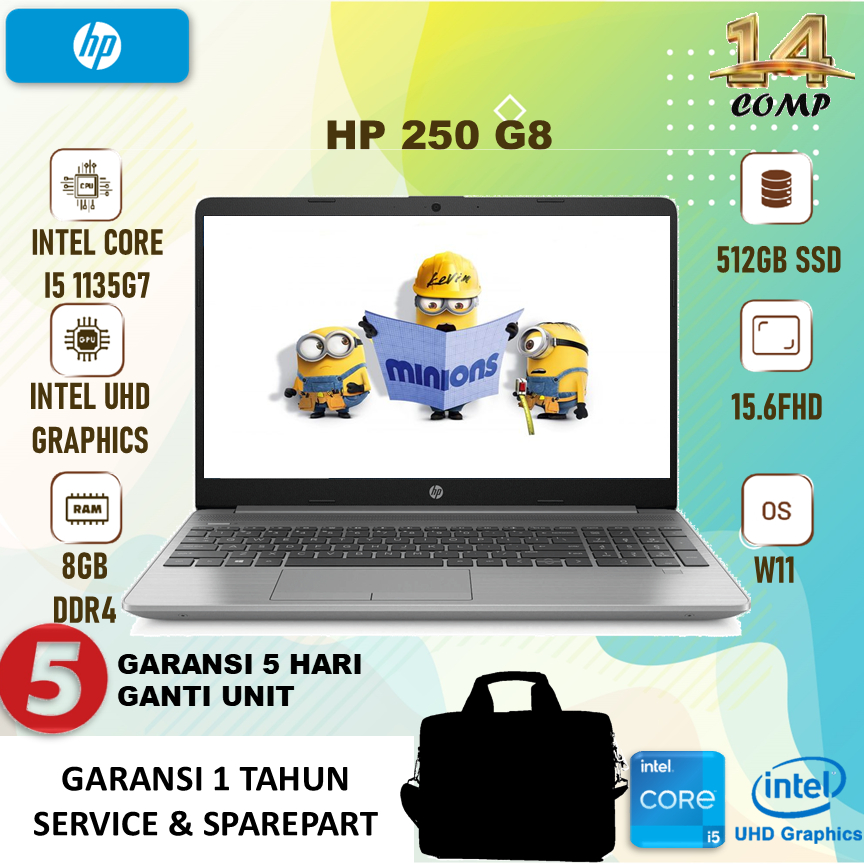 Laptop Hp 250 G8 Core i5 1135G7 8GB 512GB SSD W11 15.6FHD