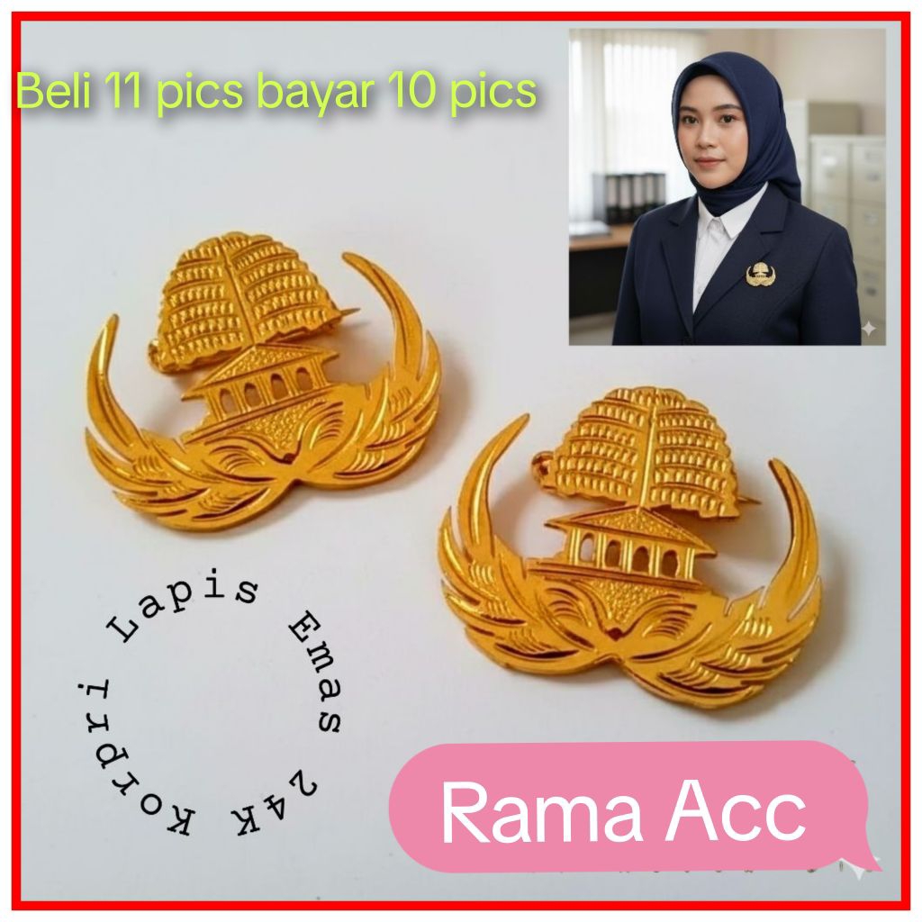 Bros Korpri Premium Pin Korpri - Bros Korpri - Bros ASN - Pin ASN - Pin Korpri bisa peniti jarum ata