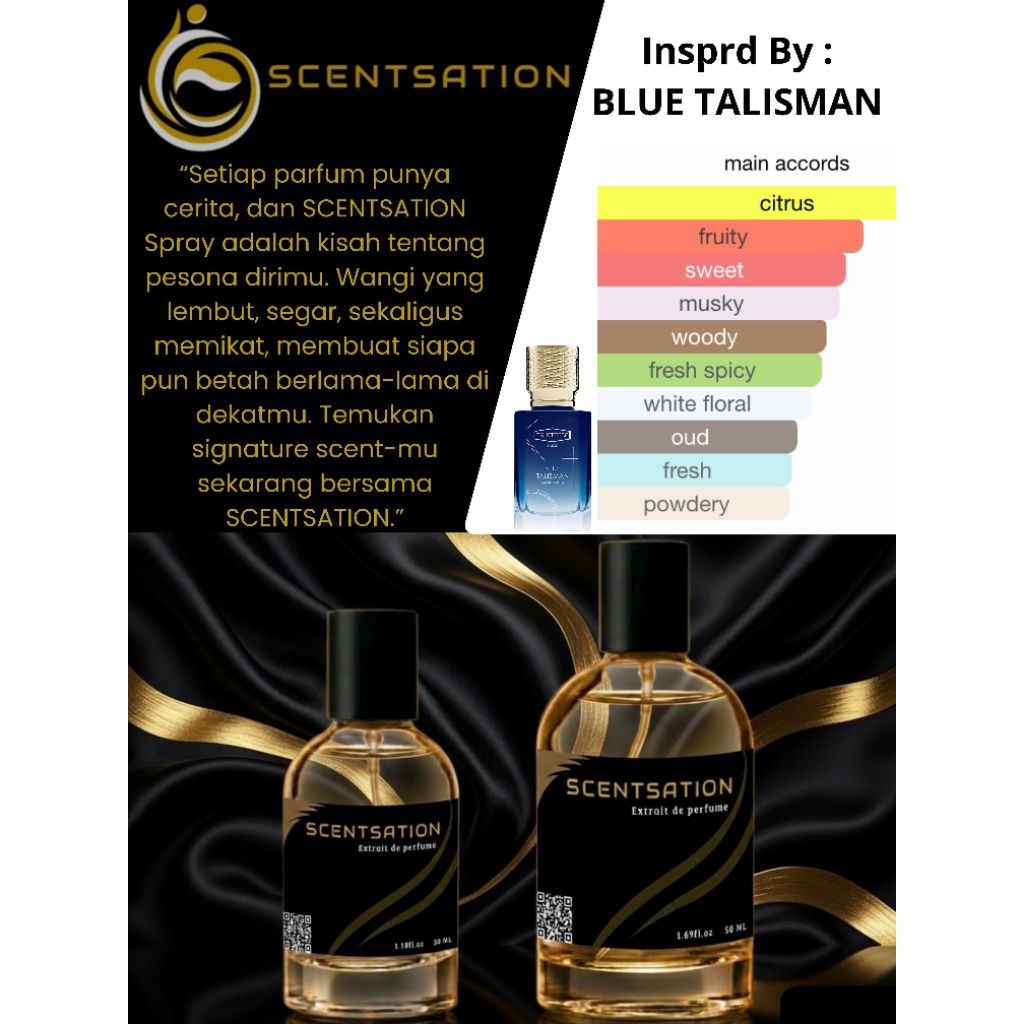 SCENTSATION - Parfume spray inspired by BLUE TALISMAN parfum bibit essence spray grade A parfum spra
