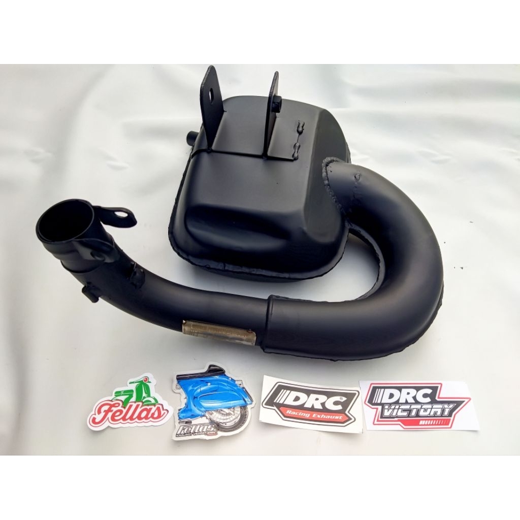 Knalpot Vespa Big Box Leher Press DRC Racing