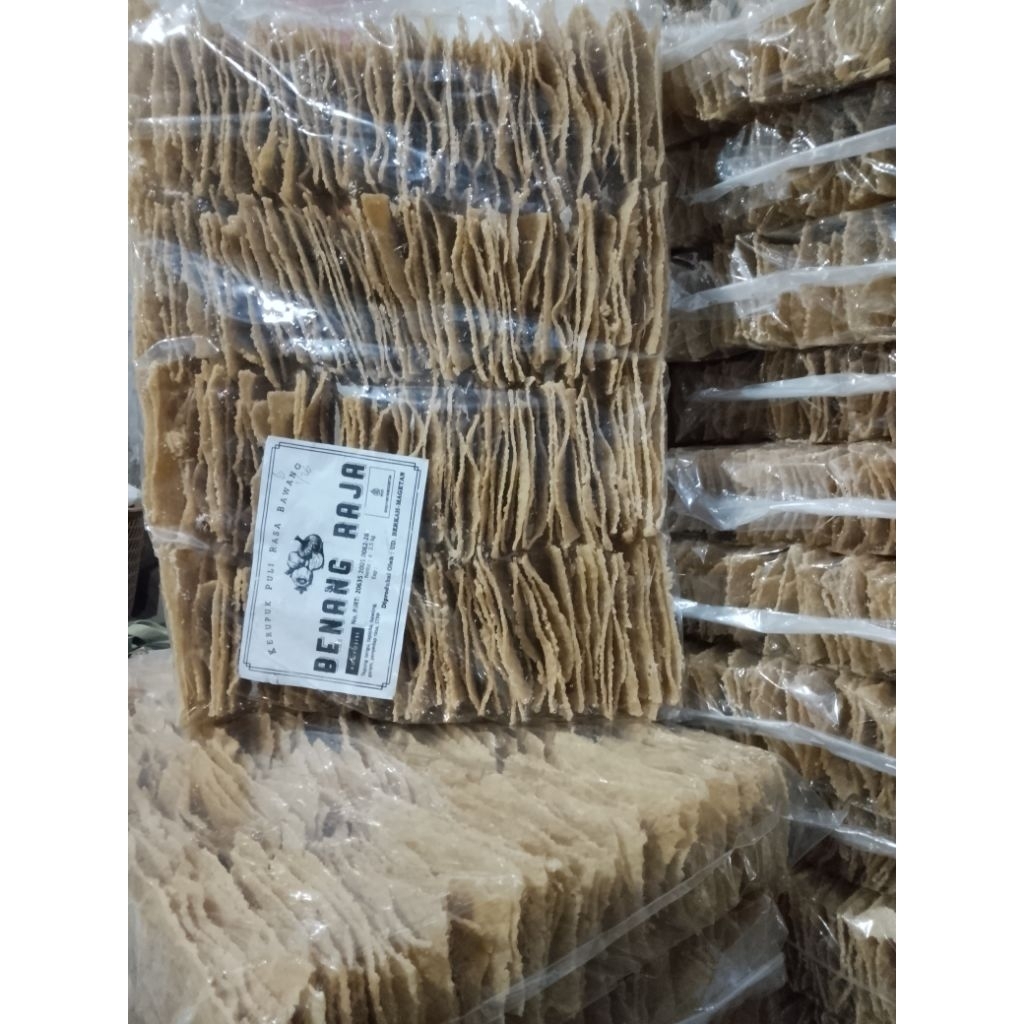 Krupuk Puli Rasa Bawang Benang Raja Khas Magetan kemasan 1kg / krupuk gendar/krupuk lempeng