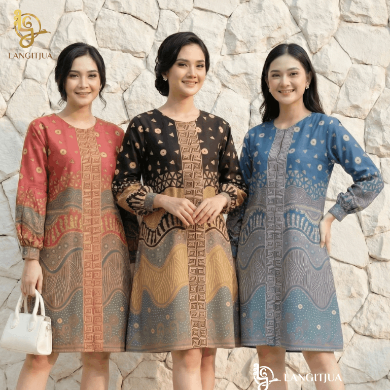 LANGITJUA - Solo Lestari Paspol 01 - Tunik Batik Saku Paspol | Baju Batik Busui Friendly Size S M L 