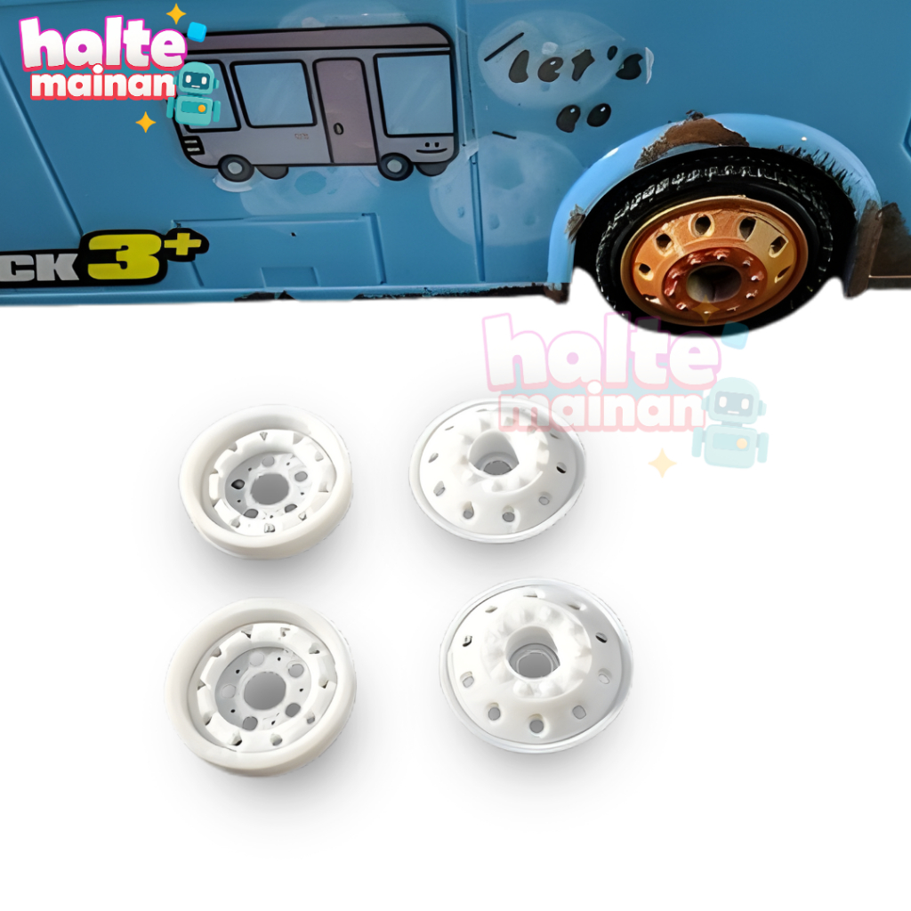 Velg Alcoa Miniatur Bus – Sepasang Roda Depan Belakang Berbagai Warna Mainan Anak Miniatur Bus