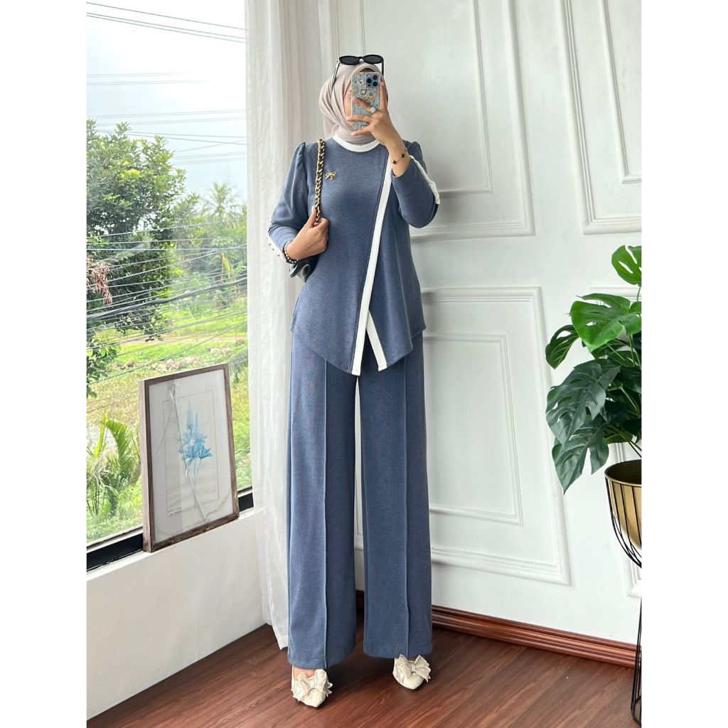 setcel Riona setcel knit premium wanita one set premium