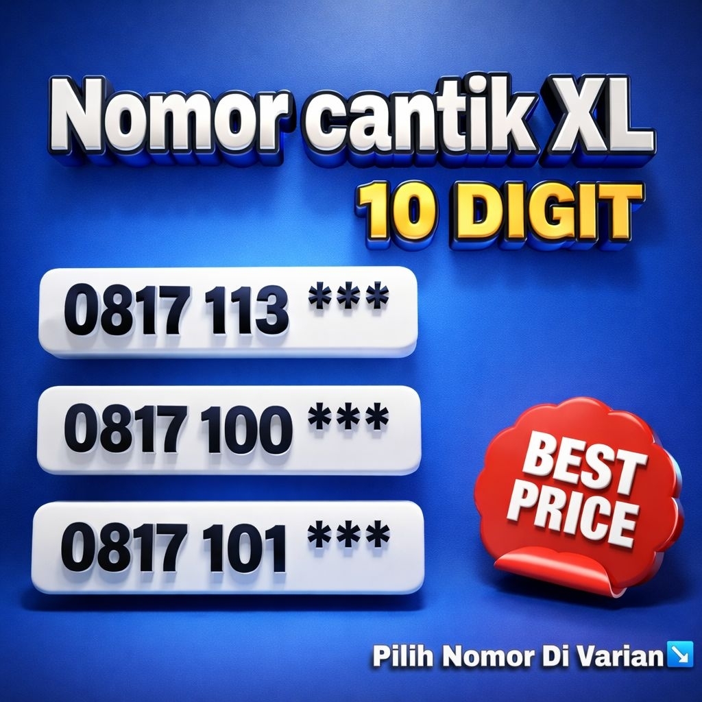 nomor cantik kartu perdana XL 10 digit terlaris dan termurah